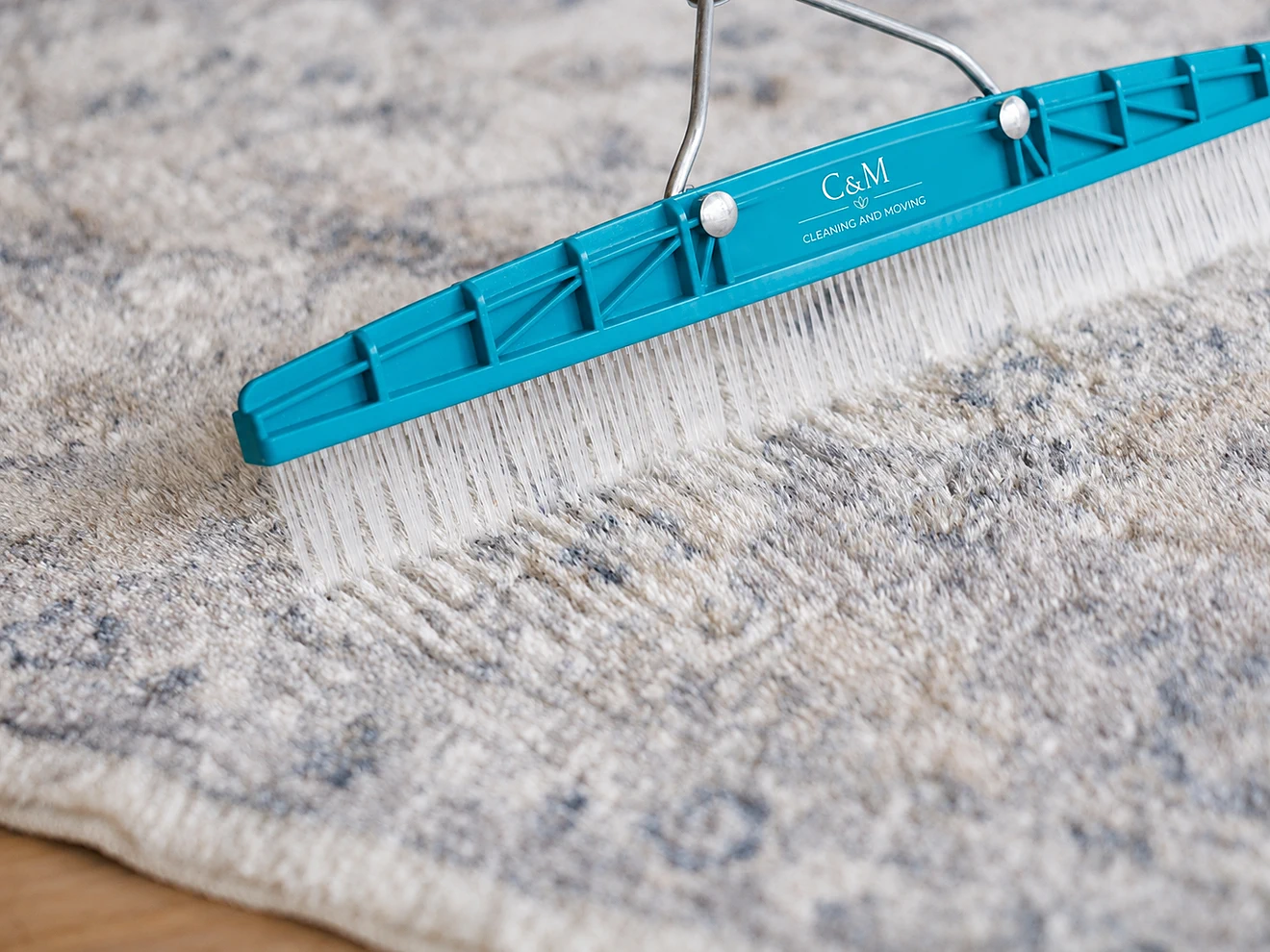 C&M carpet brush grooming a rug