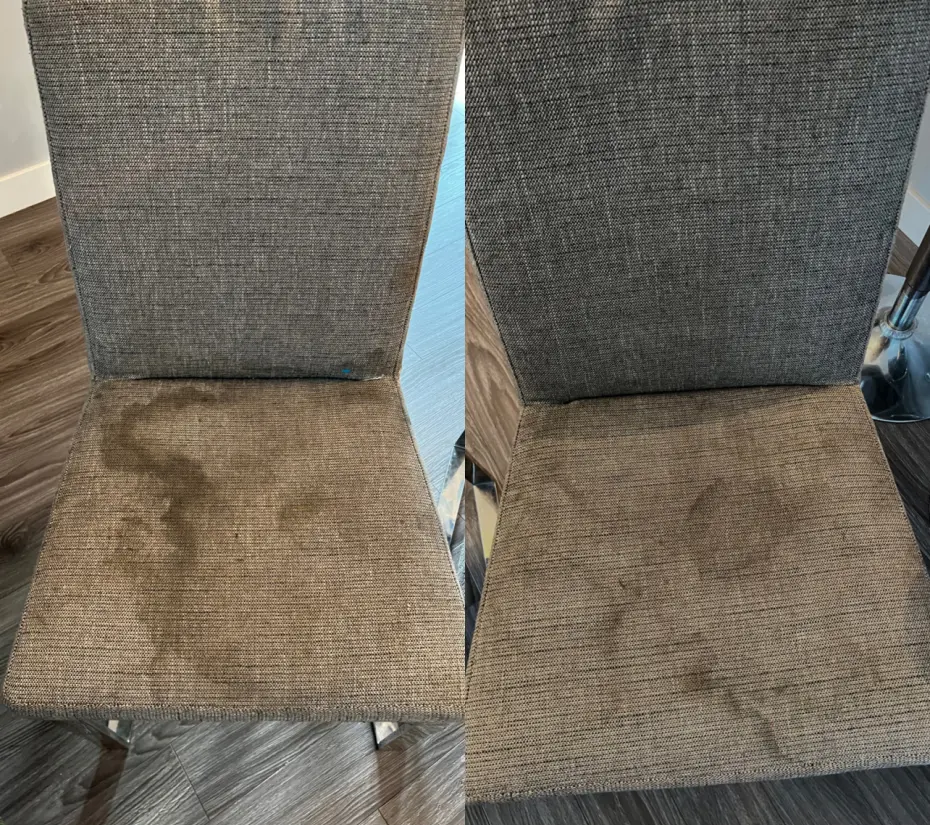 Chair cleaning — before