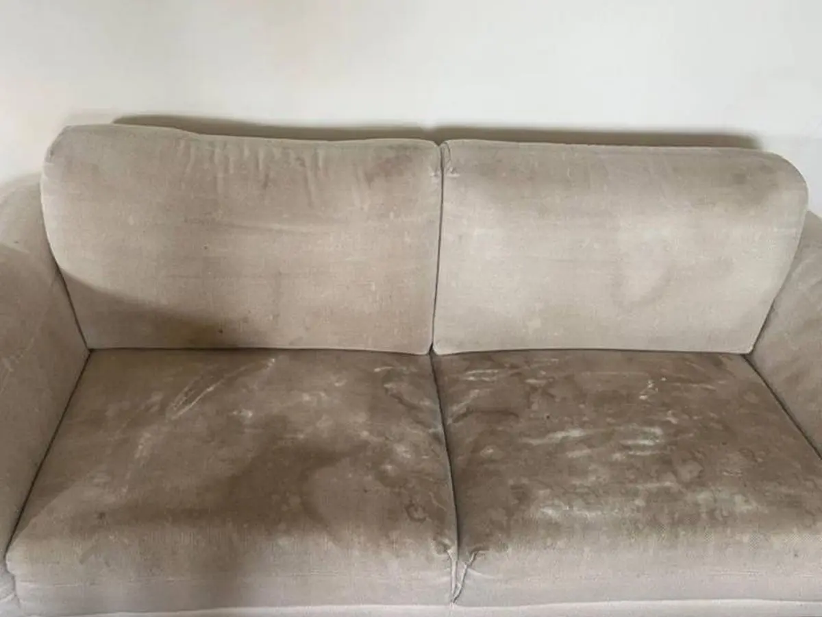 Sofa cleaning — before